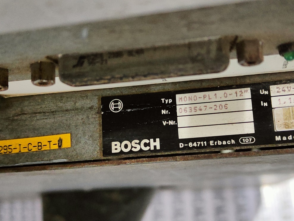 Bosch Cnc Mono-pl1.0-12" Control Panel