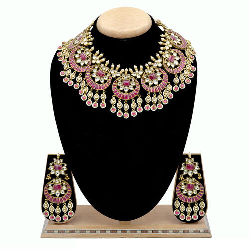 Pachi Kundan Necklace Set Ruby