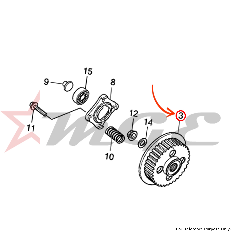 As Per Photo Center, Clutch For Honda Cbf125 - Reference Part Number - #22120-kte-910, #22120-krm-840