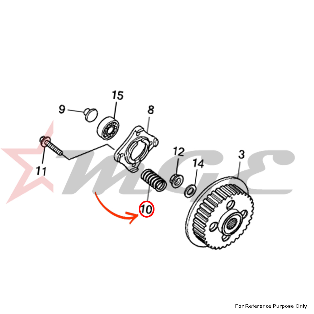 As Per Photo Spring, Clutch For Honda Cbf125 - Reference Part Number - #22401-krm-840, #22401-kwf-940