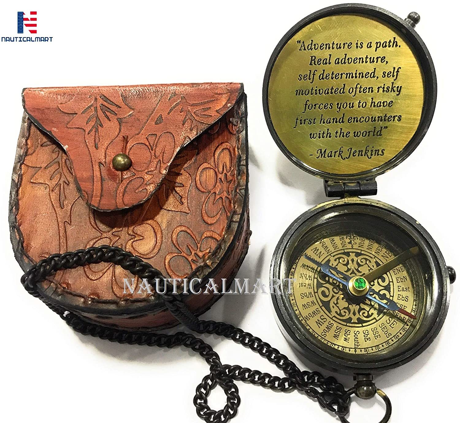 Antique Eagle Compass Engraved Vintage Style Working Compass Gift