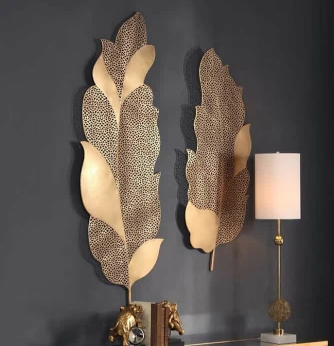 Wall Art - Metal, 24x48 Inch, Gold | Adds Sophistication, Durable Material, Elegant Design, Eye-catching Art, Easy Installation, Modern Style