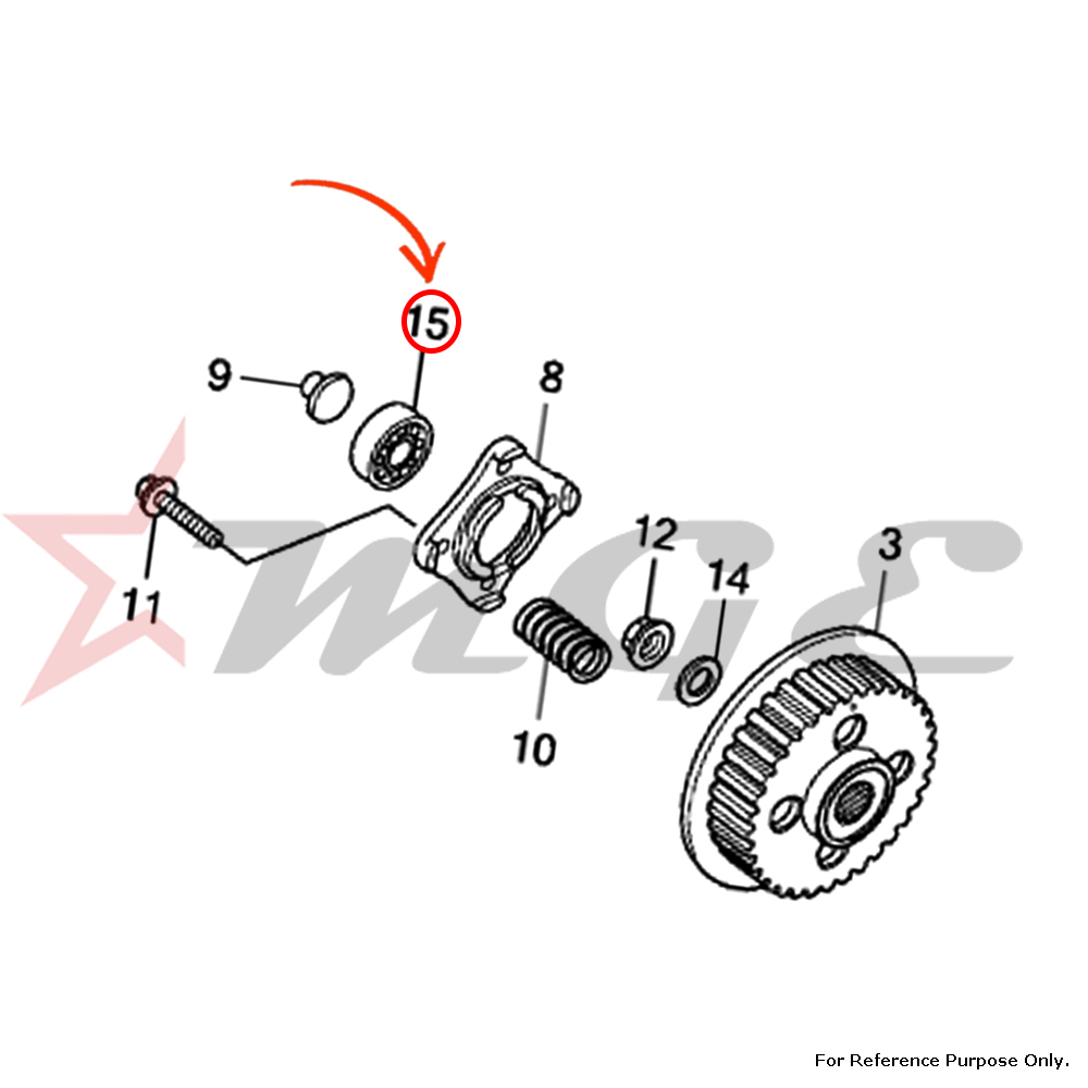 As Per Photo Bearing, Radial Ball, 6003 For Honda Cbf125 - Reference Part Number - #96100-60030-00