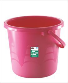 Bucket 10 Ltr - Food Grade Virgin Plastic, Ergonomic Handle, Elegant Pink Design | Unbreakable Material With Versatile Usages