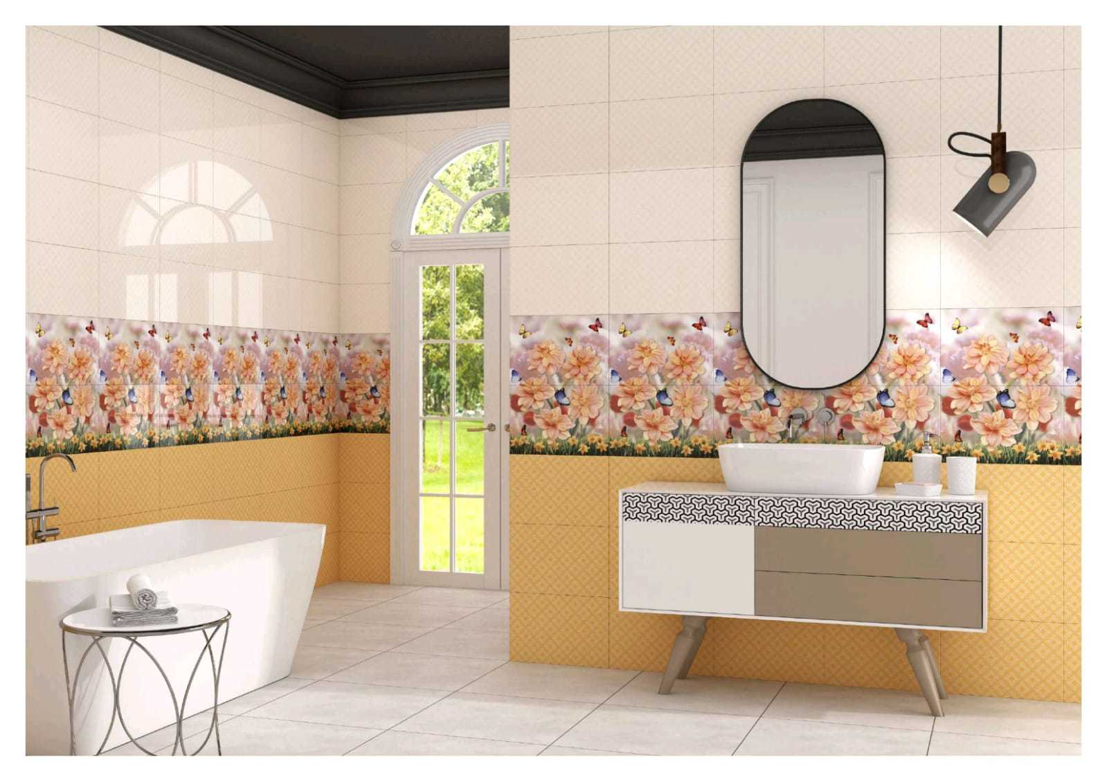 Cream Flower Tiles
