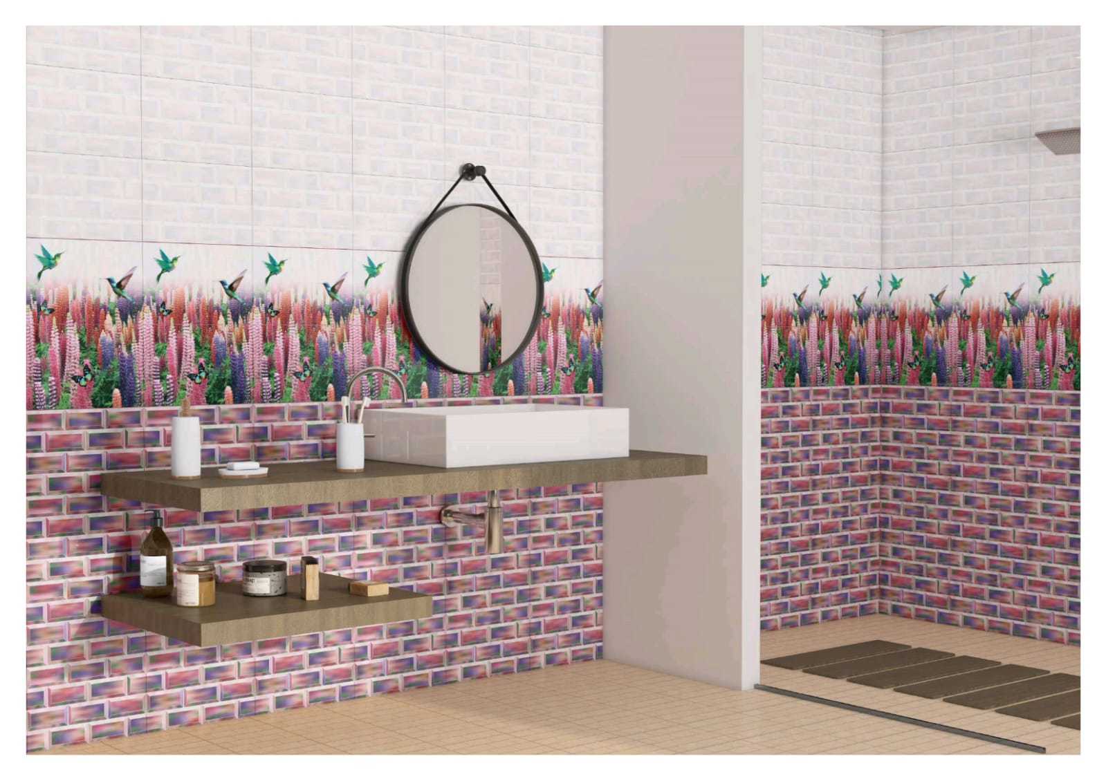 Cream Flower Tiles