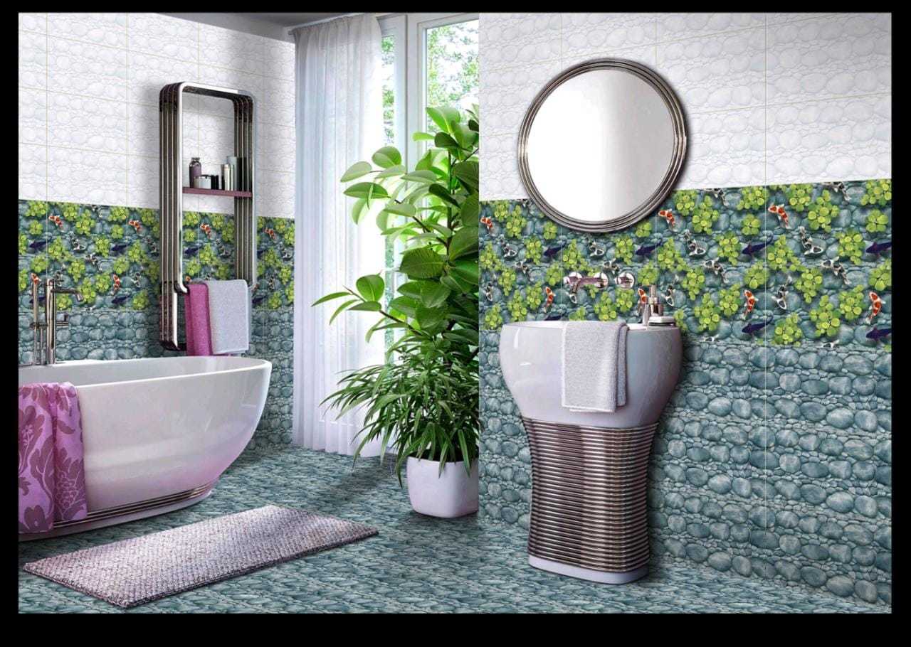 Fish Tiles - Ceramic, 250x375/300x450/300x600 Mm, Beige/blacks/blues/greens/oranges, Glossy & Textured Finish, Acid-resistant, Antibacterial, Non-slip