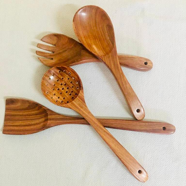 Holzpetal4, Spatula & Ladles Serving Set