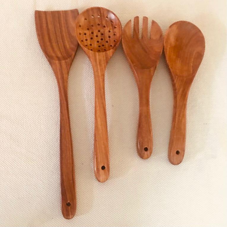 Holzpetal4, Spatula & Ladles Serving Set