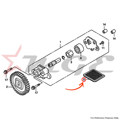 फोटो स्क्रीन के अनुसार, होंडा Cbf125 के लिए तेल फ़िल्टर - संदर्भ भाग संख्या - #15421 -Ksp-910