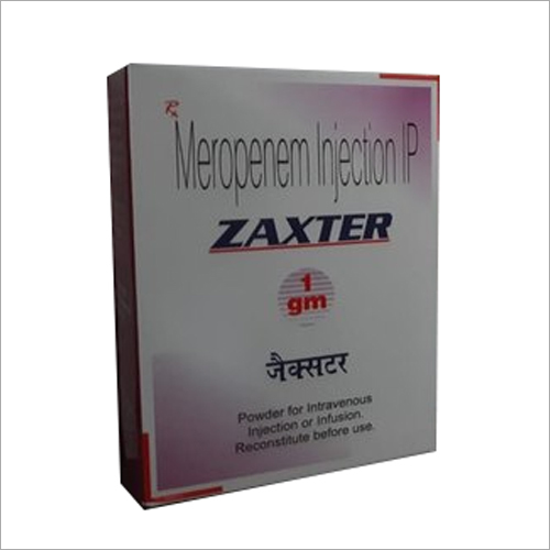 Meropenem Injection IP - 1 gm Lyophilized Powder for IV Use | Pharmaceutical Grade Antibiotic for Severe Bacterial Infections, Safe and Efficacious Treatment for Meningitis, Pneumonia, and Intra-Abdominal Infections