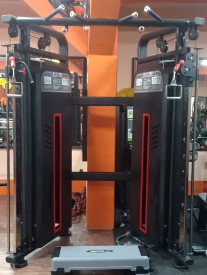 Functional Trainer Machine - Soft Foam Seat, Rectangular 12 Gauge Steel Frame | Advanced Double Effect Welding, Adjustable Operation For Core Strength And Muscle Gain