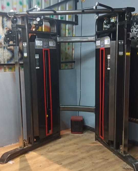 Functional Trainer Machine - Soft Foam Seat, Rectangular 12 Gauge Steel Frame | Advanced Double Effect Welding, Adjustable Operation For Core Strength And Muscle Gain