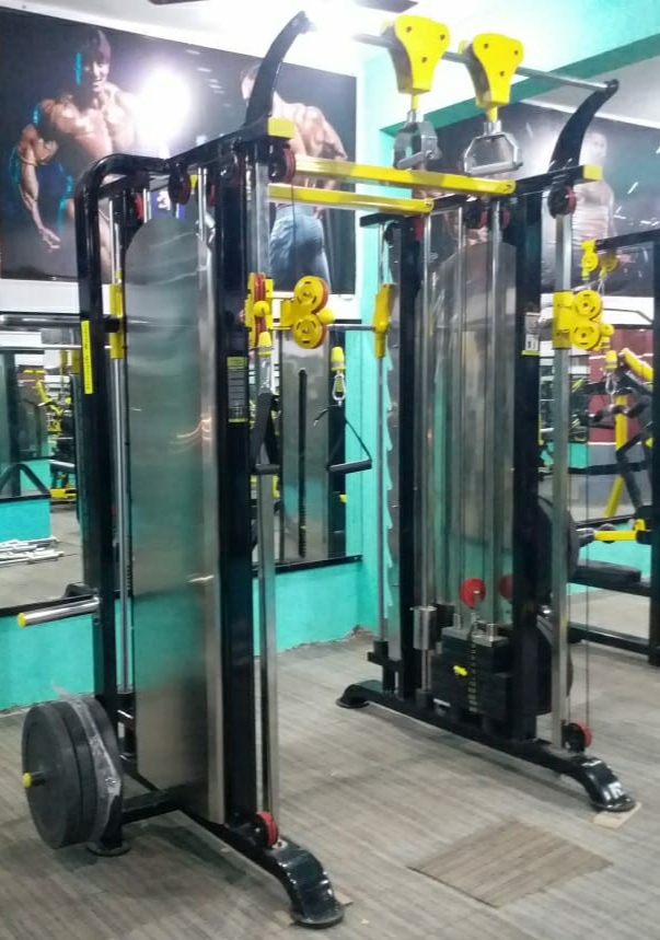 Multi Station Functional Trainer With Smith Machine - 12 Gauge Steel Tubing, 80 Kg Weight Capacity | Adjustable Design, Soft Foam Seat, Advanced Double Effect Welding Technology, Commercial Grade