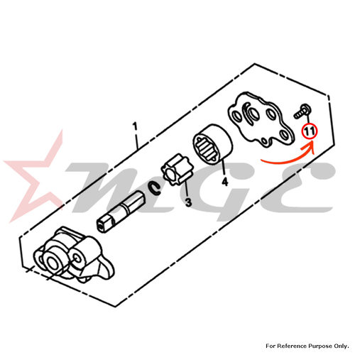 होंडा Cbf125 के लिए फोटो स्क्रू, टैपिंग, 4X8 के अनुसार - संदर्भ भाग संख्या - #90106 -Ghr-J20, #93901 -34120