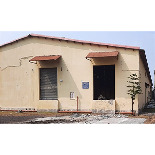 Factory Warehouse Shed - Metal Sheet Roof, Blue Color | Ideal For Warehouse And Workshop Use