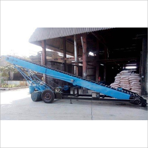 Mobile Bag Stacker Conveyer - Stainless Steel, Standard Size, Blue | Roller Structure, 1 Year Warranty, Versatile for Industrial Applications