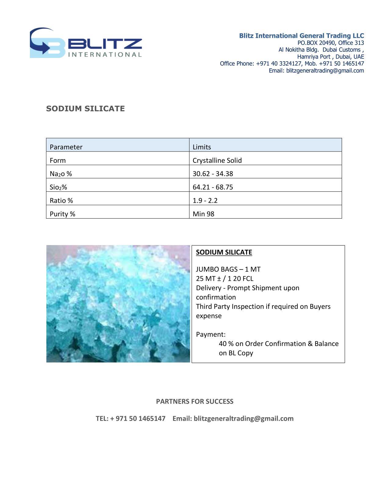 Sodium Silicate Grade: Industrial Grade