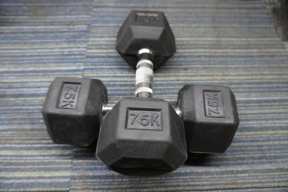 Gym Dumbbell - High Grade Metal & Rubber Weights | Advanced Double Effect Welding, Ideal For Muscle Gain, 1 Year Warranty, Durable Design