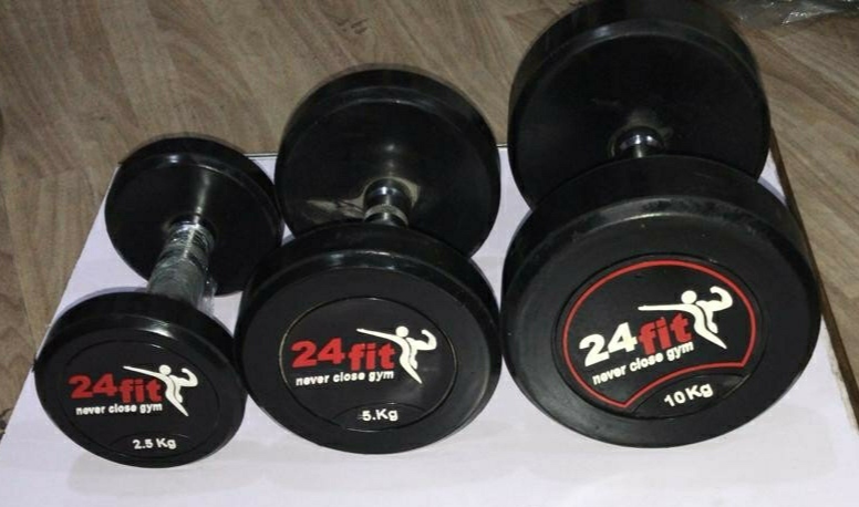 Gym Dumbbell - High Grade Metal & Rubber Weights | Advanced Double Effect Welding, Ideal For Muscle Gain, 1 Year Warranty, Durable Design