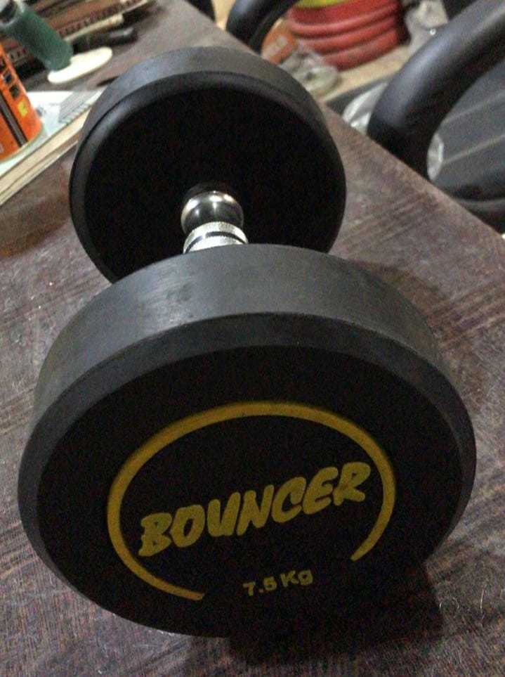 Gym Dumbbell - High Grade Metal & Rubber Weights | Advanced Double Effect Welding, Ideal For Muscle Gain, 1 Year Warranty, Durable Design