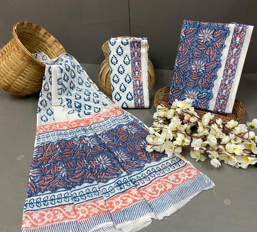 Printed Ladies Cotton Suit With Dupatta