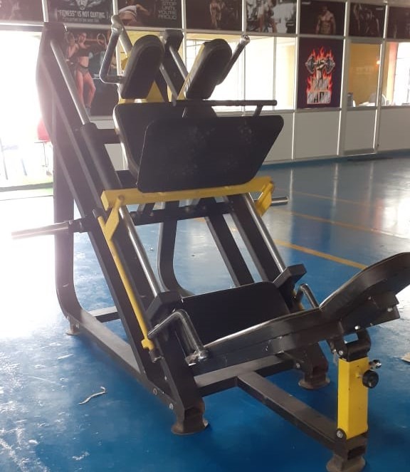 Leg Press With Hack Squat Machine - 4x2 Inch Rectangular 12 Gauge Apollo Isi Pipe, Black Soft Foam Seat | Advanced Double Effect Welding, Adjustable For Muscle Gain, 1-year Warranty