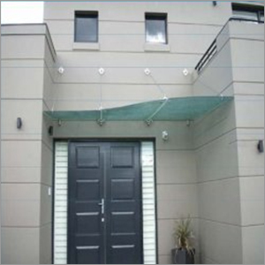 Clear Frameless Glass Canopy