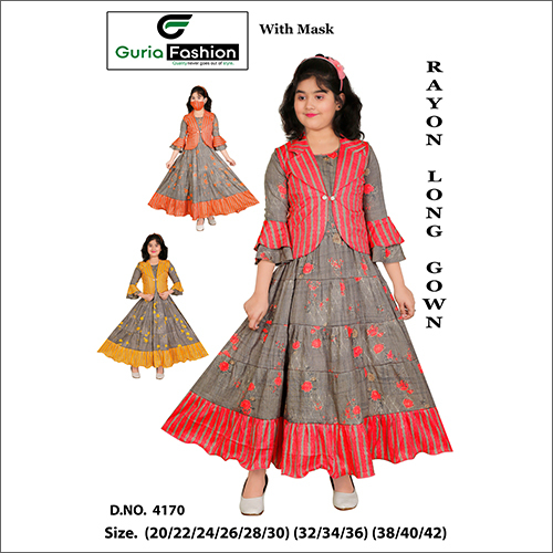 डिज़ाइनर रेयॉन लॉन्ग गाउन एज ग्रुप: बच्चे