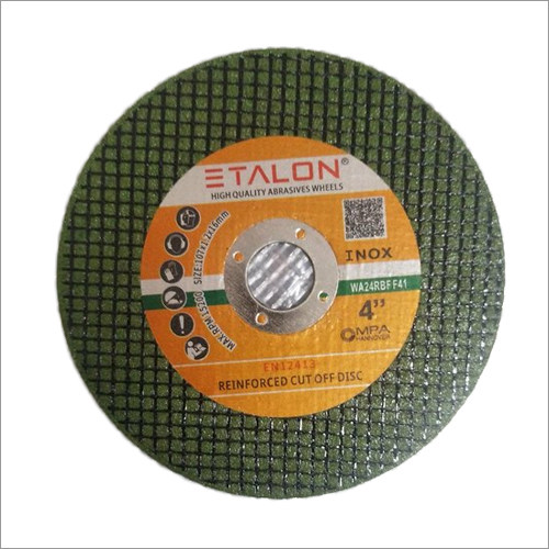 Cutting Disc - Mild Steel, 107*1.2*16mm, Green | 4 Inch Round Shape, For Grinding Soft Metals And Cement Materials, Max Rpm 15200