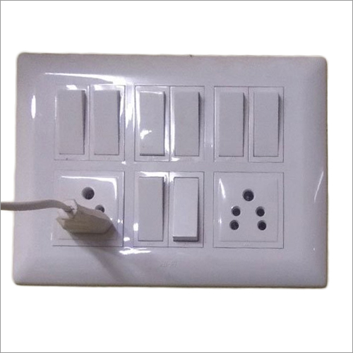 White Modular Switch Socket Board