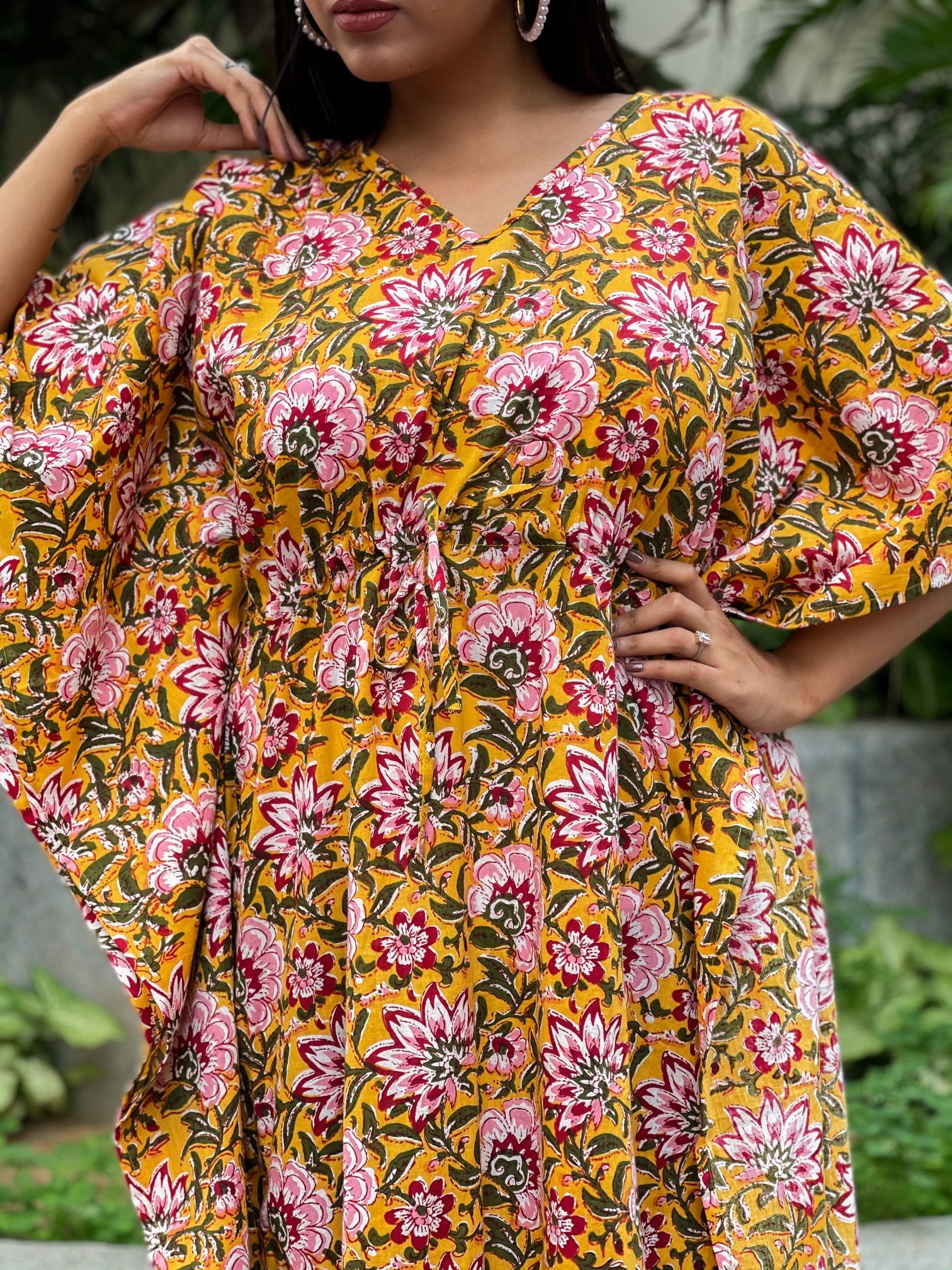 Fancy Printed Kaftans Length: 52 Inch (In)
