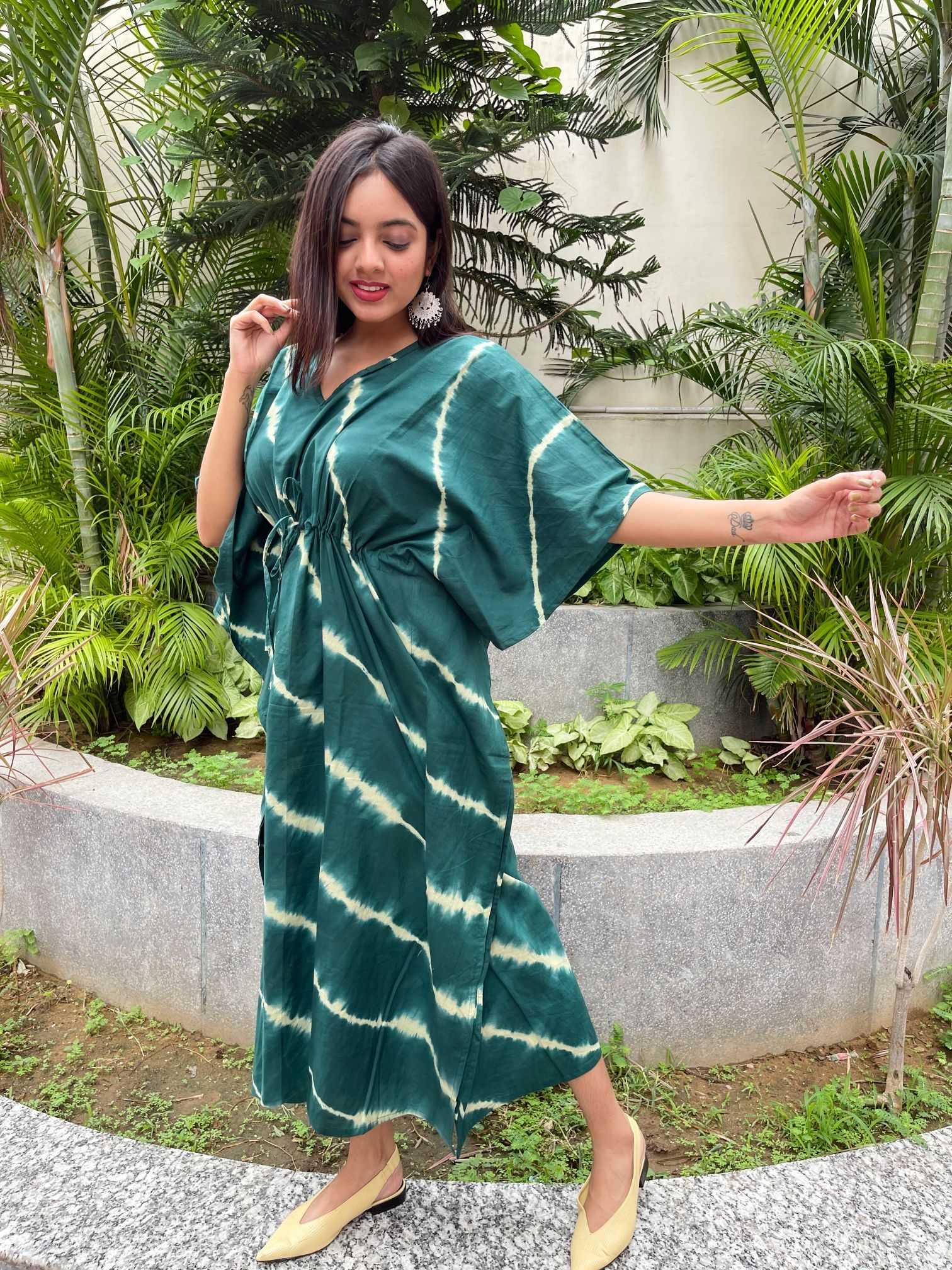 Ladies Dye Printed Kaftan Length: 52 Inch (In)