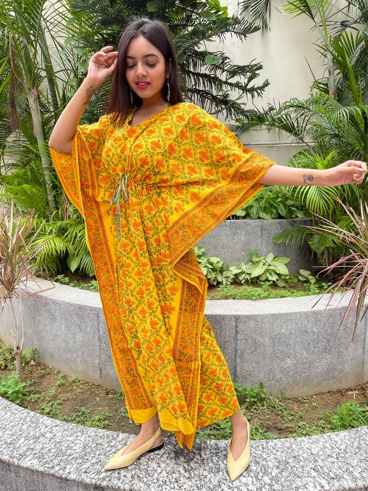 Ladies Dye Printed Kaftan Length: 52 Inch (In)