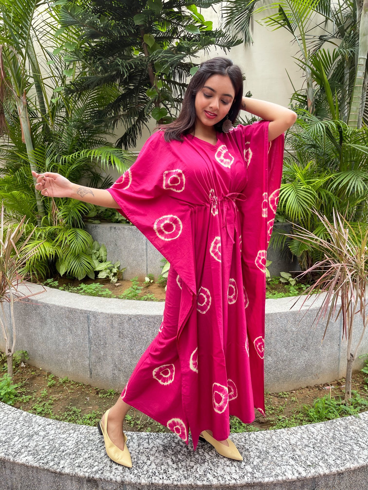 Ladies Dye Printed Kaftan Length: 52 Inch (In)
