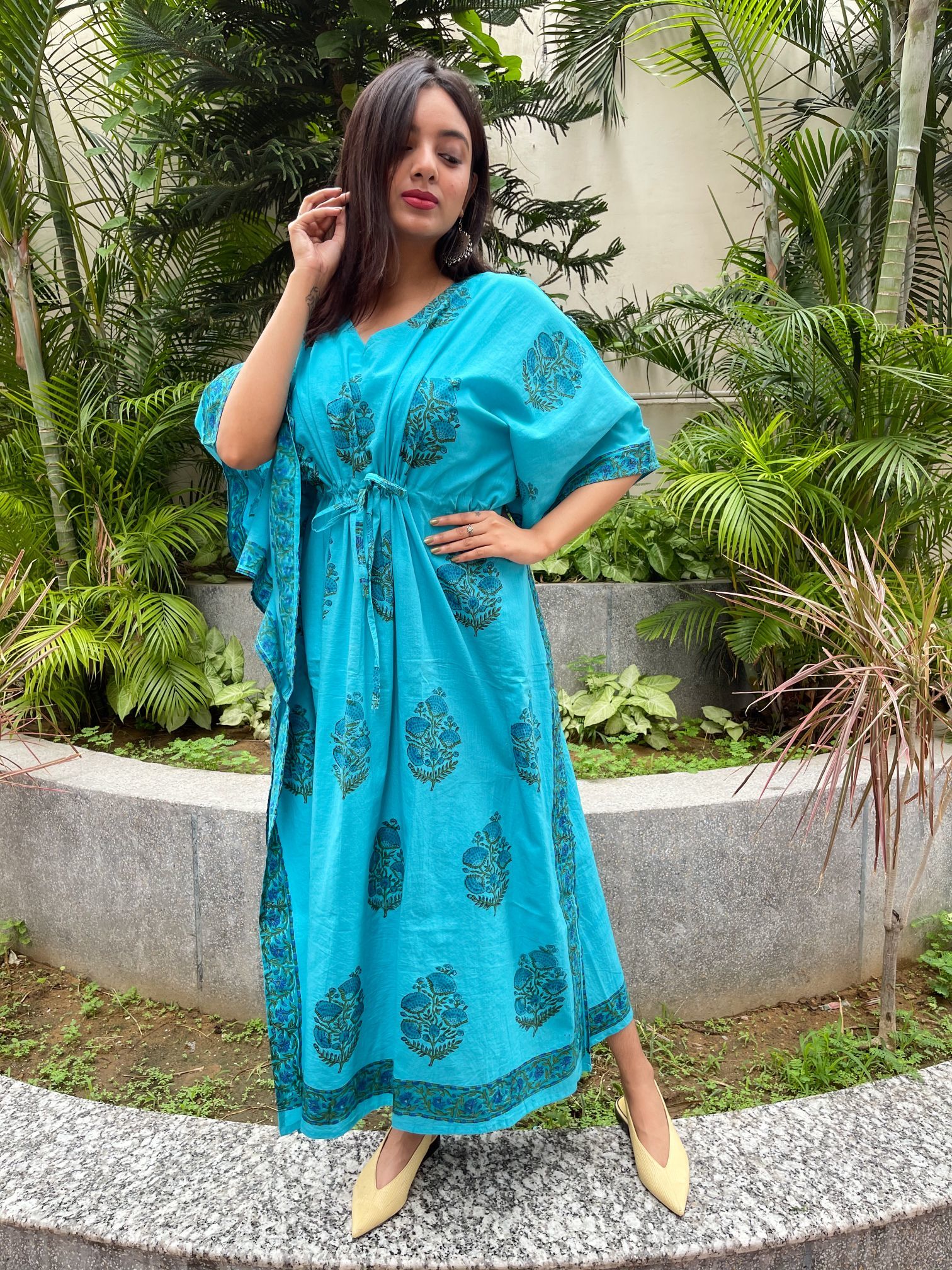 Ladies Dye Printed Kaftan Length: 52 Inch (In)