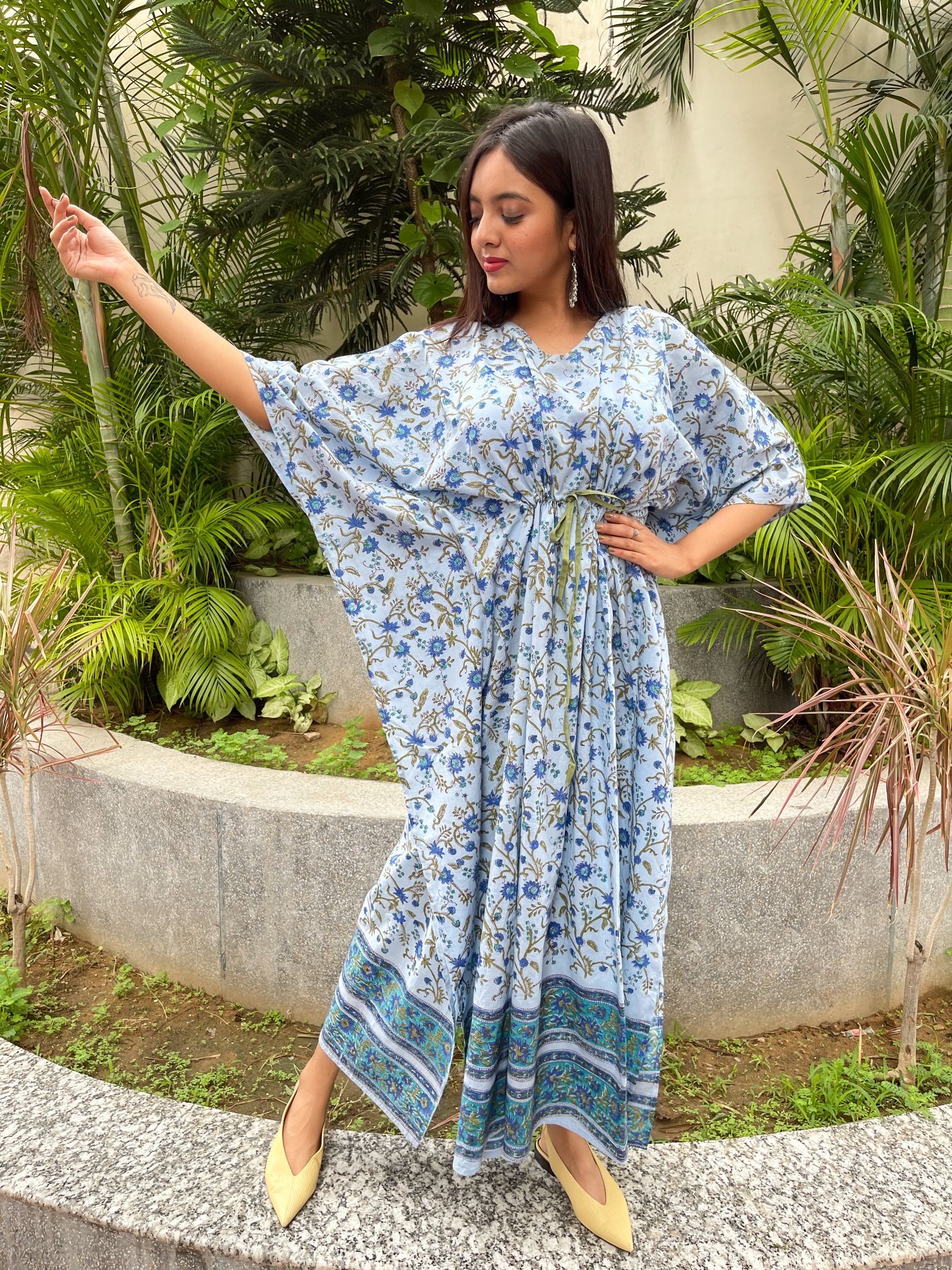 Ladies Dye Printed Kaftan Length: 52 Inch (In)