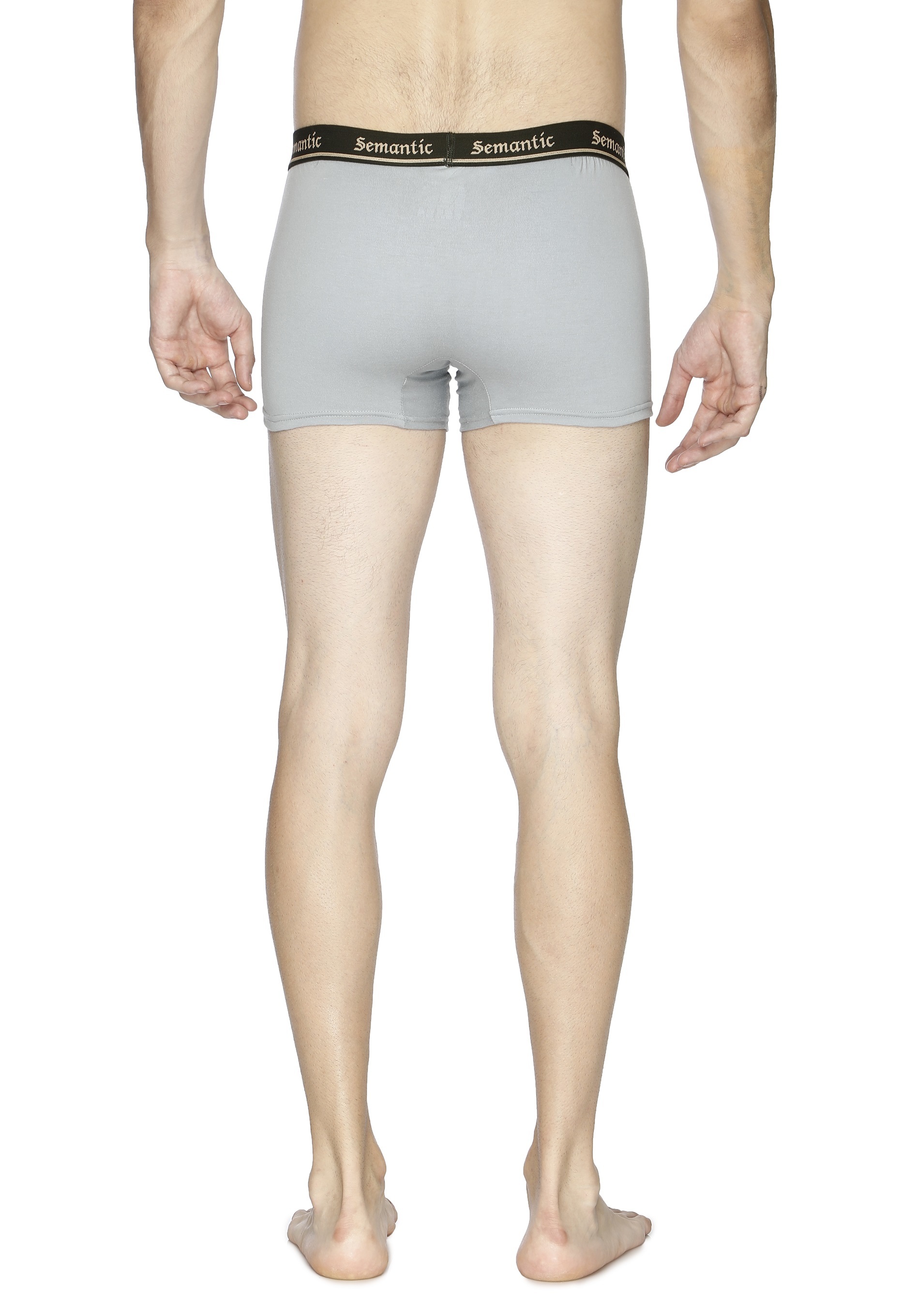 Semantic Cotton Light Grey Trunks - Solid - Age Group: 18 Above