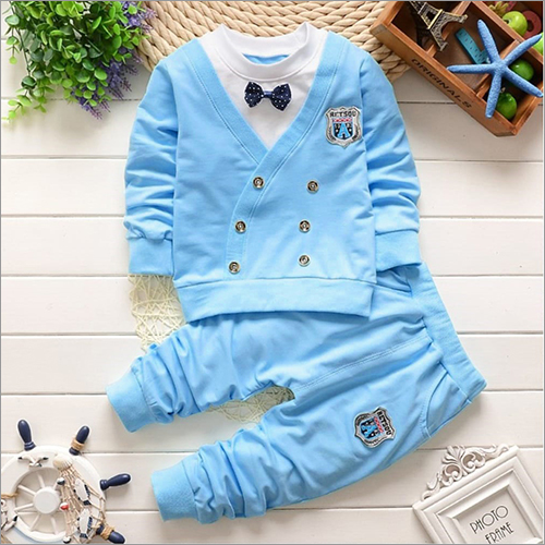 Boys Blue Top And Bottom Sets Age Group: Kids