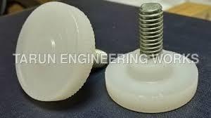 Furniture Foot Level Adjusters - Steel & HDPE, 3/8 Inch x 20.5mm x 33.5mm | Adjustable Length, Noise Reduction, Scratch Protection