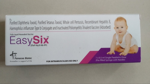 Liquid Purified Diphtheria Toxoid, Purified Tetanus Toxoid, Whole Cell Pertussis, Recombinant Hepatitis B, Haemophilus Influenazae Type B Conjugate And Inactivated Poliomyelitis Trivalent Vaccine(Adsorbed)