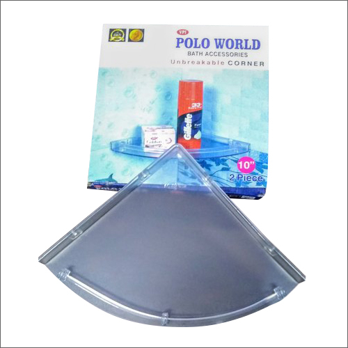 8 इंच पीवीसी अनब्रेकेबल बाथरूम कॉर्नर शेल्फ