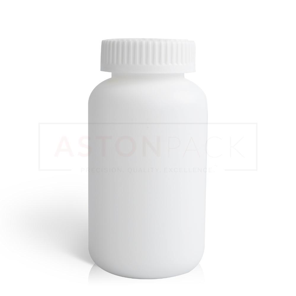 Hdpe Tablet Bottle - 300ml, Eco-friendly White Round Design, Heat Resistant, Polished Smooth Surface, Ideal For Pills And Supplements
