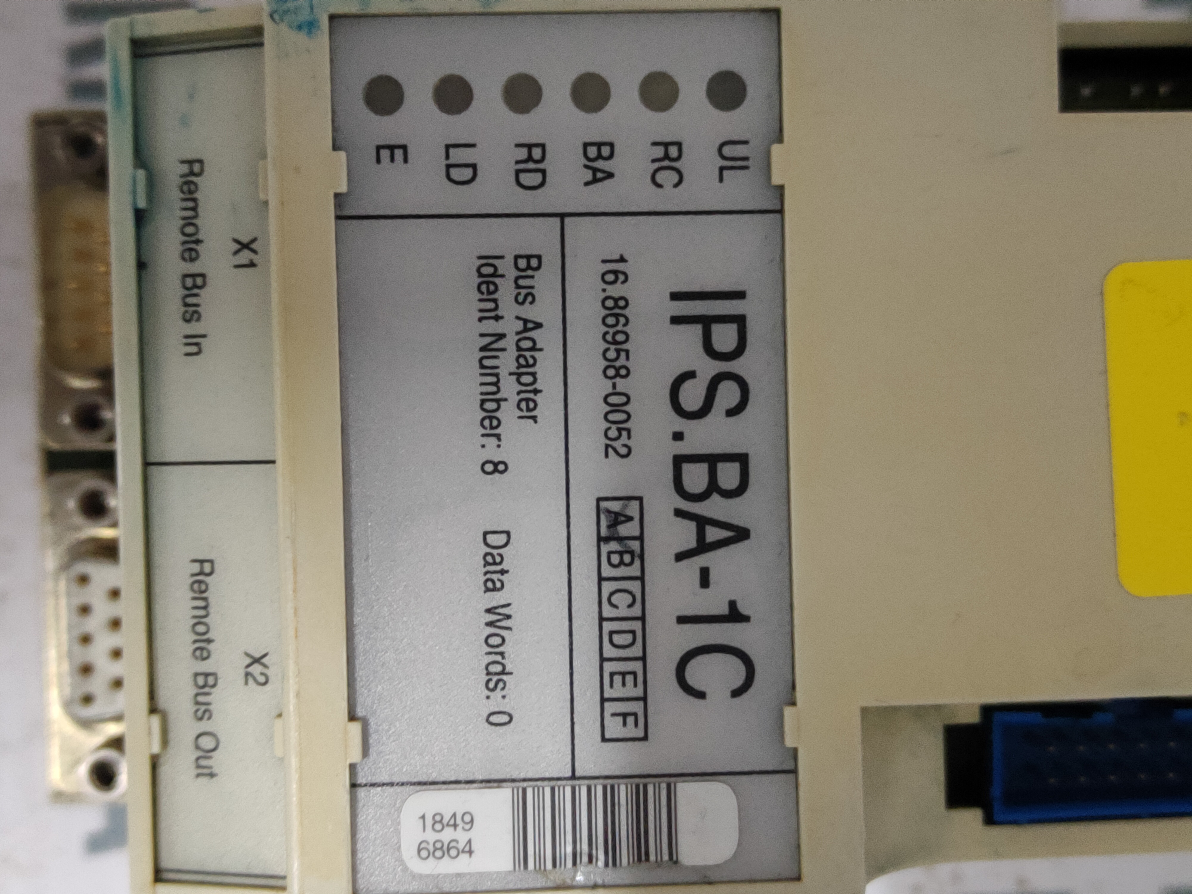 Man Roland Ips.ba-1c 16.86958-0052 Bus Adapter Module