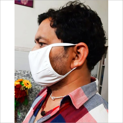 Reusable Cotton Face Mask - 2 Layers, White Color | Soft Comfortable Fit for Outdoor Activities