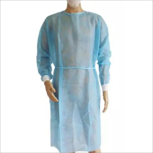 Non Woven Surgical Gown - Lightweight, Knee Length , Blue Color, Long Sleeves, Tie Closure, User Friendly, Easy to Dispose