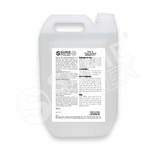 Tap & Tile Scale Remover - Industrial Grade Liquid, Translucent Ph 2-4 | Efficiently Removes Hard Water Stains On Multiple Surfaces, Leaves No Scratches, Natural Fragrance