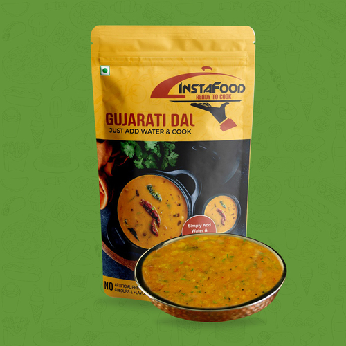 Ready To Eat Gujarati Dal - 250g Zipper Pack, Instant Energy, Healthy Food, No Artificial Preservatives, Ready in 14 Minutes for 4 Servings