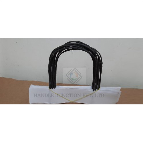 Black Twisted Paper Handle - Material: Metal