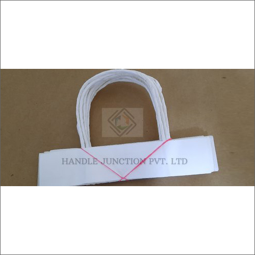 Twisted White Paper Handle - Size: 155 Mm